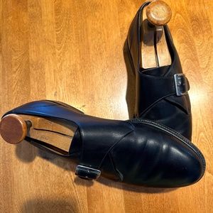 Classic Cole Hahn buckle slip on- 8.5- Black